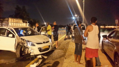 منتصف الليلة - اصابة شخصين بحادث طرق بين مركبتين في مدينة اللد